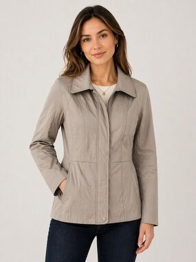 Armani Exchange Taupe/ Beige Jacket Size M (Fits SMALL)| Lightweight Chic Coat
